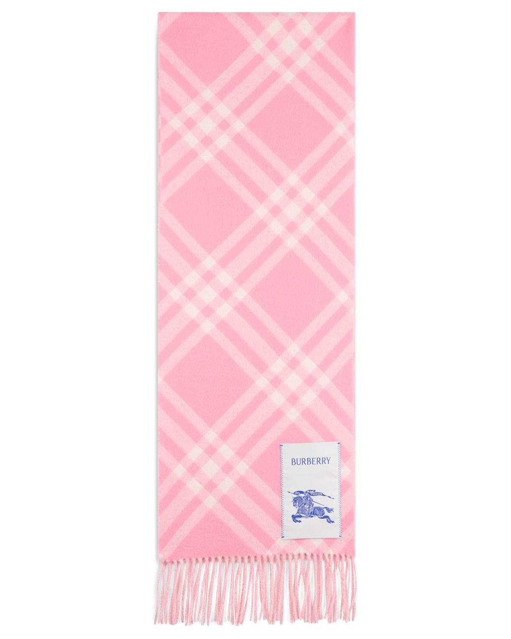 Burberry Pink Tartan Cashmere Scarf