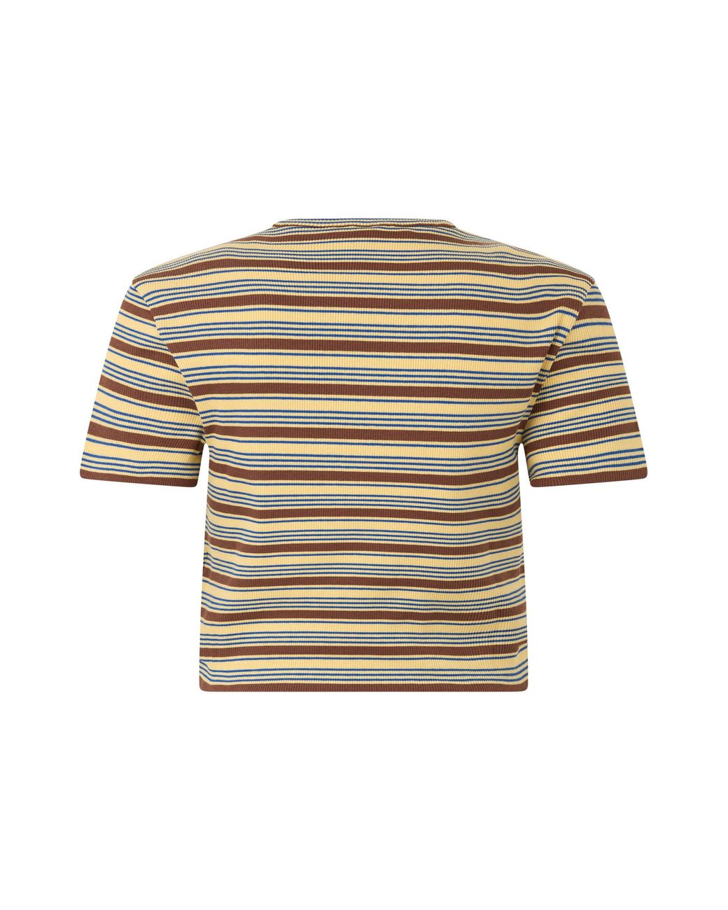 Fendi White Striped Cropped T-Shirt