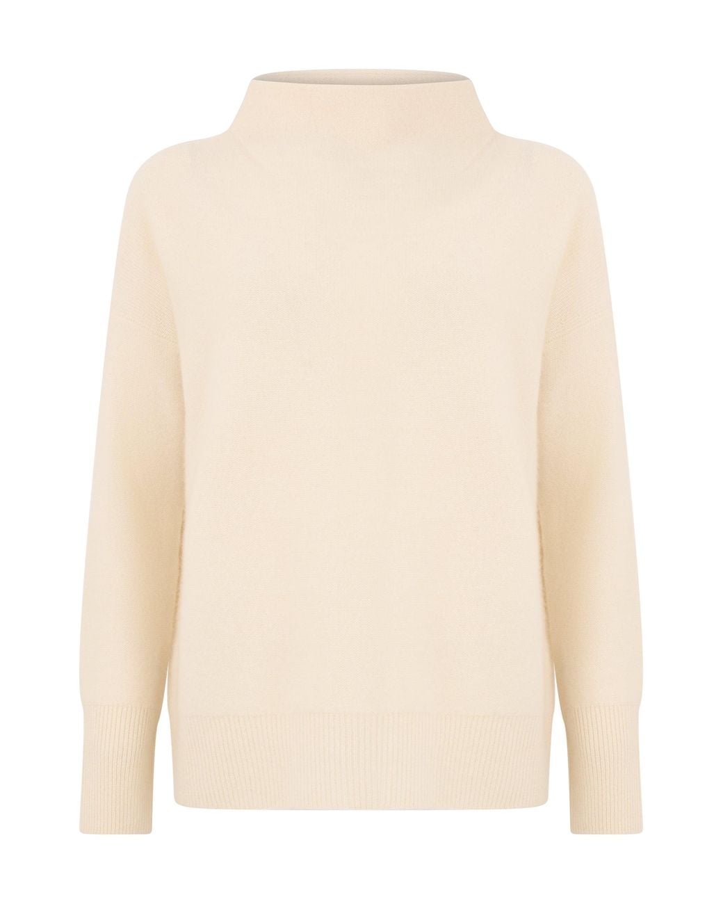 Vince Natural Oversized Sweater With High Collar