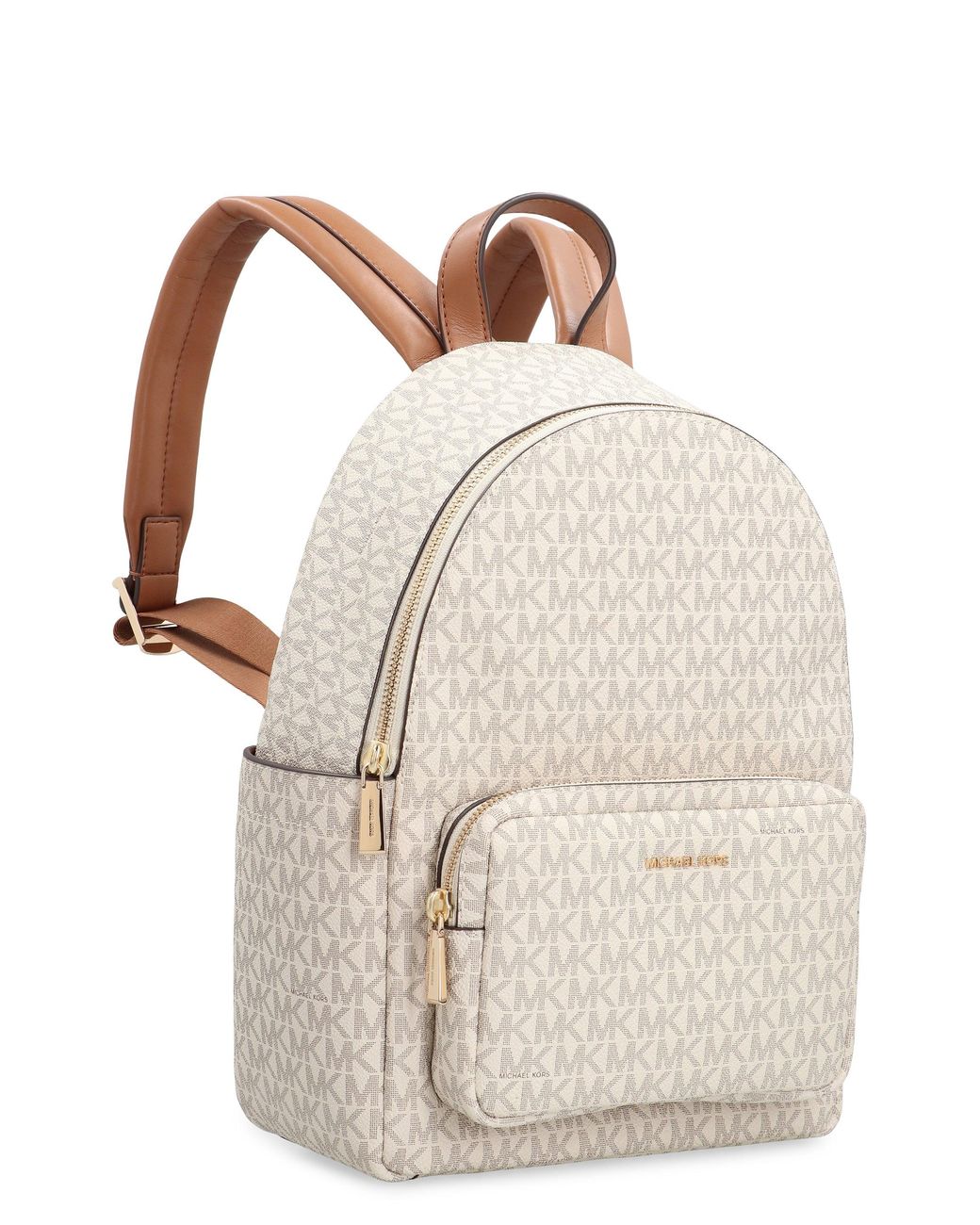 MICHAEL Michael Kors Natural Medium Tanner Backpack With Logo Print