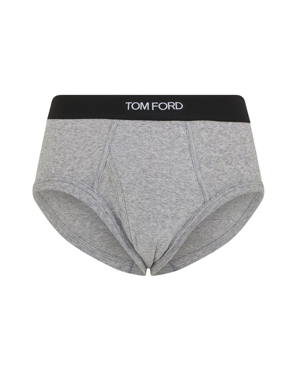 Tom Ford Gray Cotton Slip With Logo for men