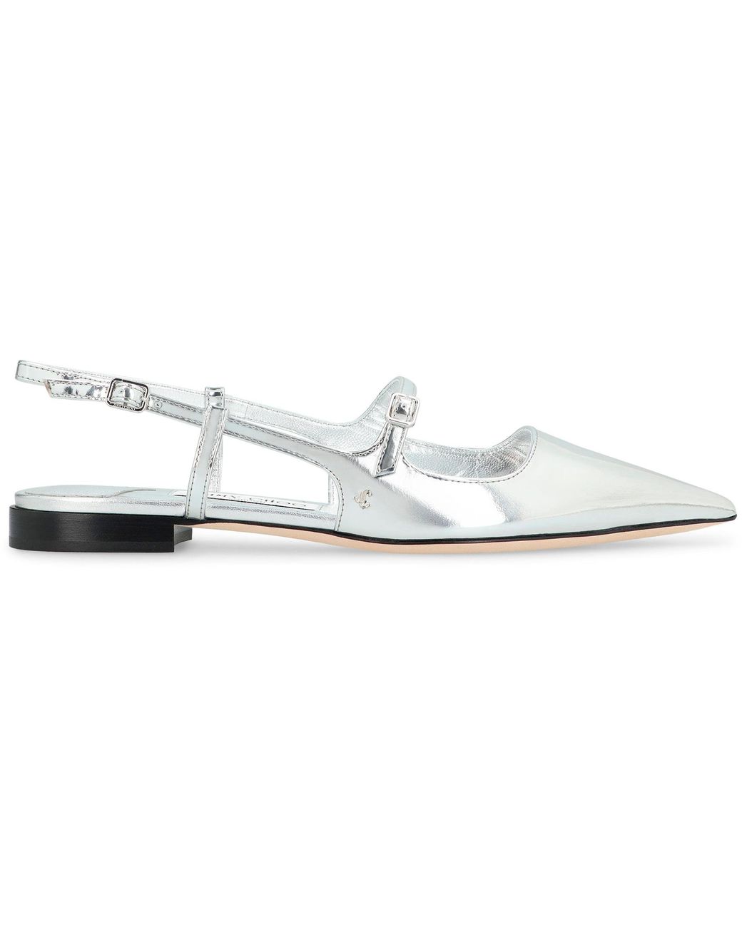 Jimmy Choo White Didi Leather Slingback Pumps Ballerina Shoes