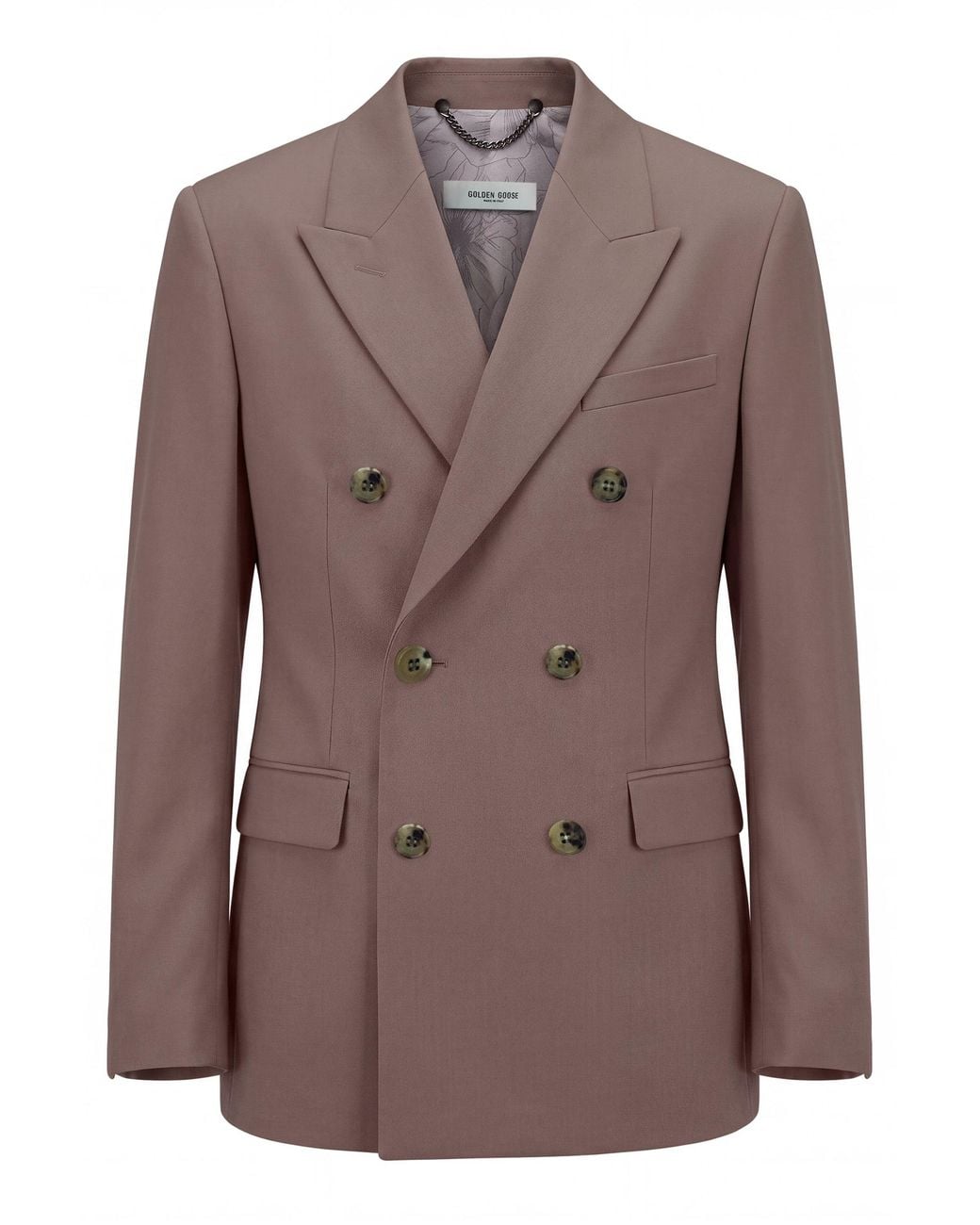 Golden Goose Deluxe Brand Brown Double-Breasted Jacket