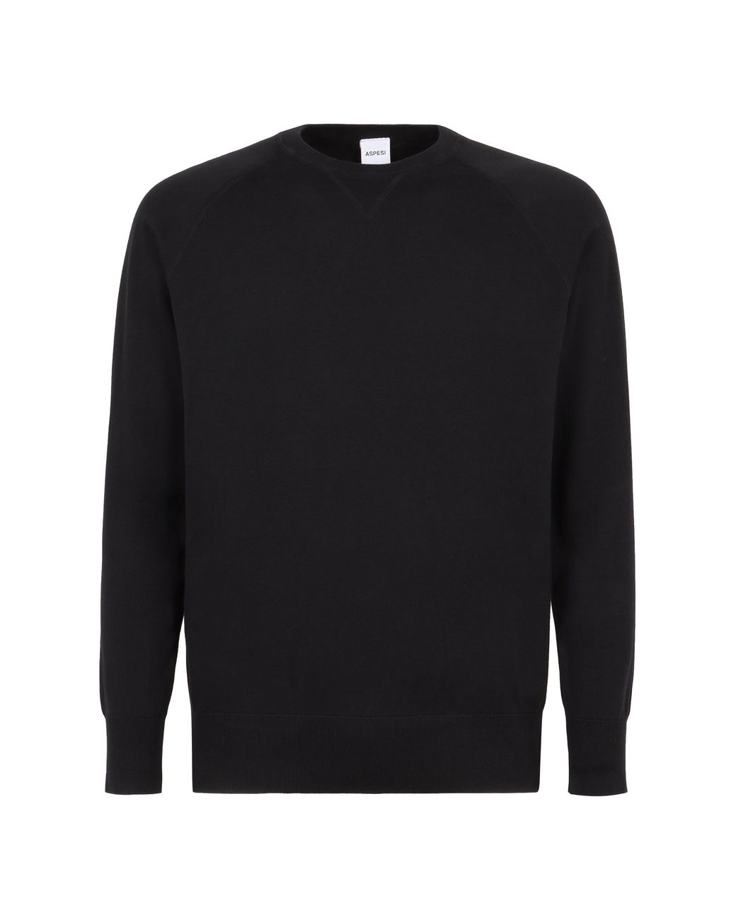 Aspesi Black Cotton Crew-Neck Sweatshirt for men