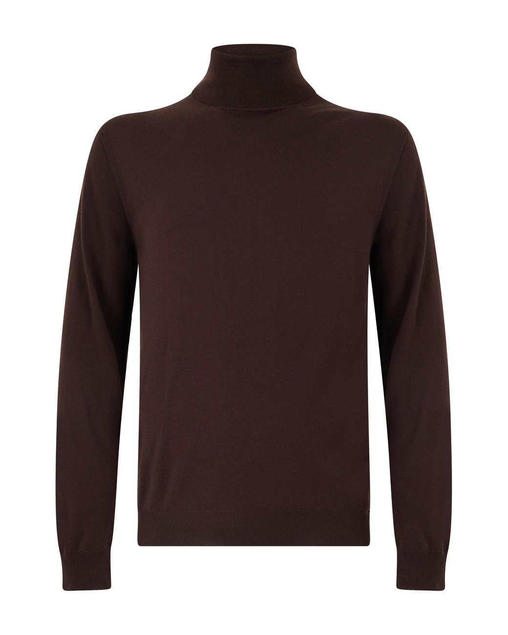 Slowear Brown High-Collar Wool Sweater for men