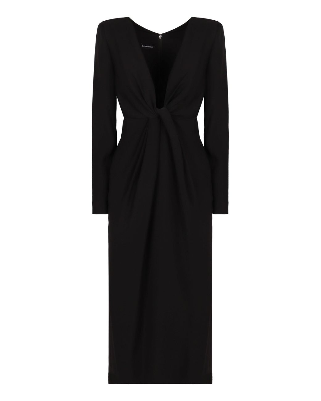 Emporio Armani Black V-Neck Dress