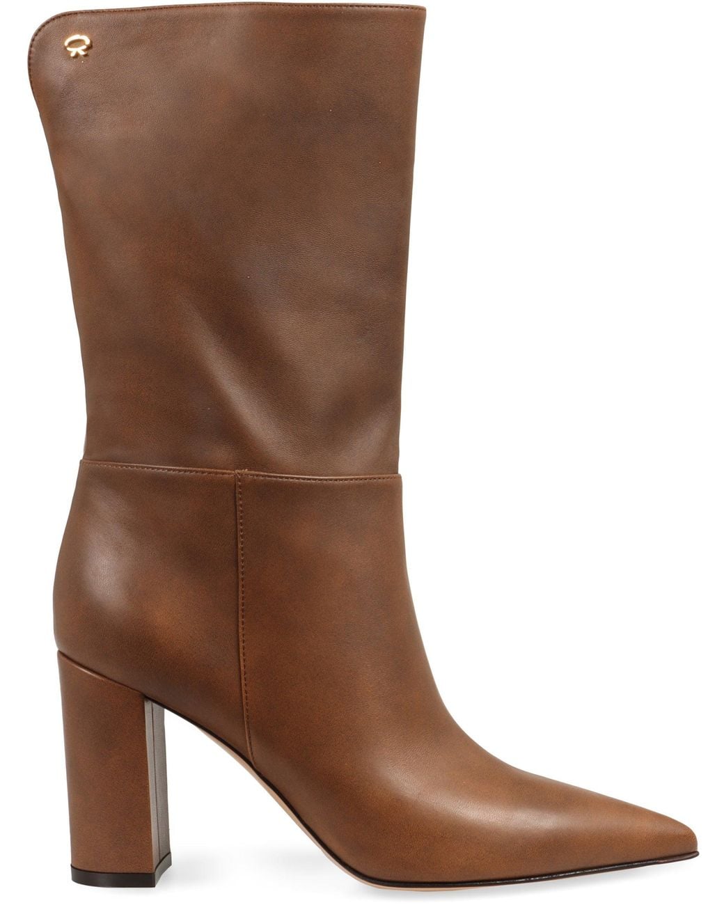 Gianvito Rossi Brown Piper Pointed Toe Boots