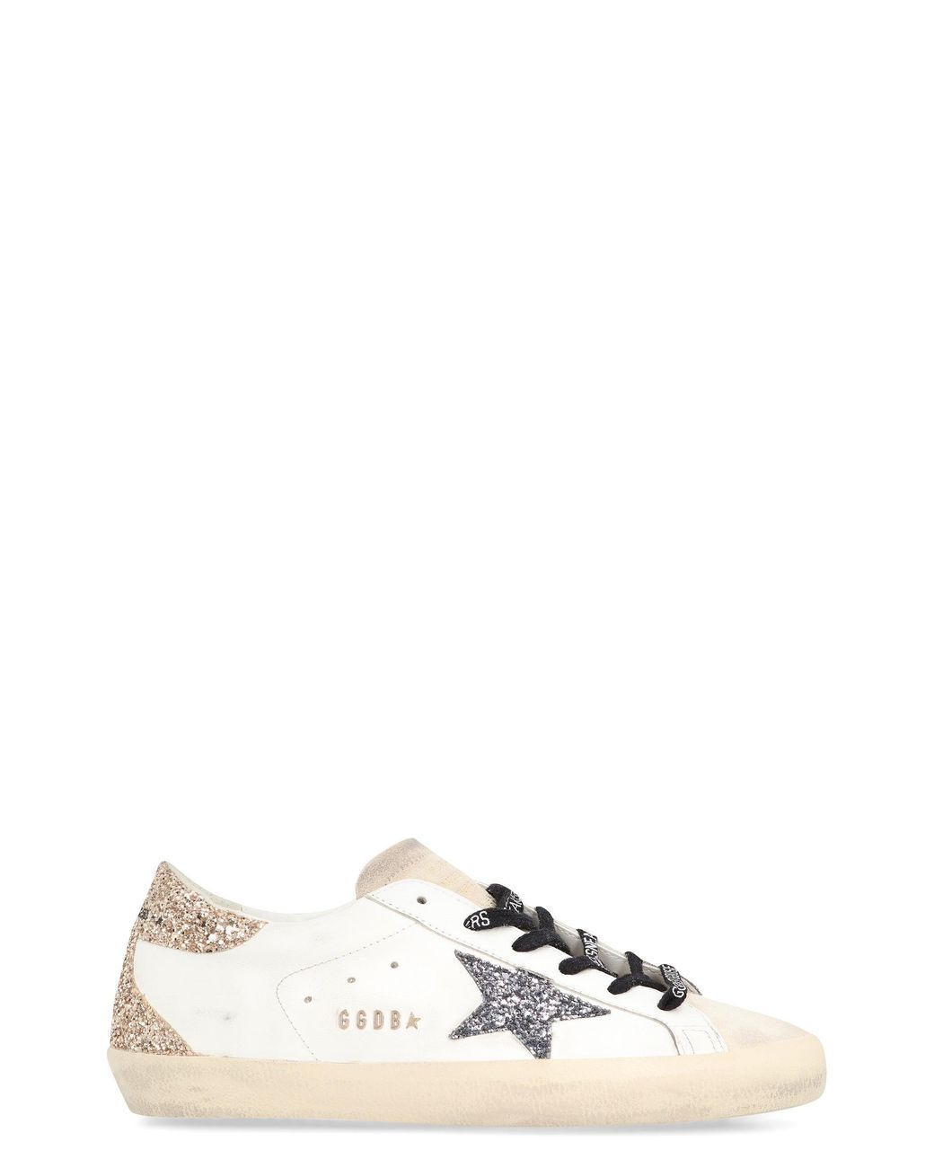 Golden Goose Deluxe Brand White Super-Star Leather Low-Top Sneakers