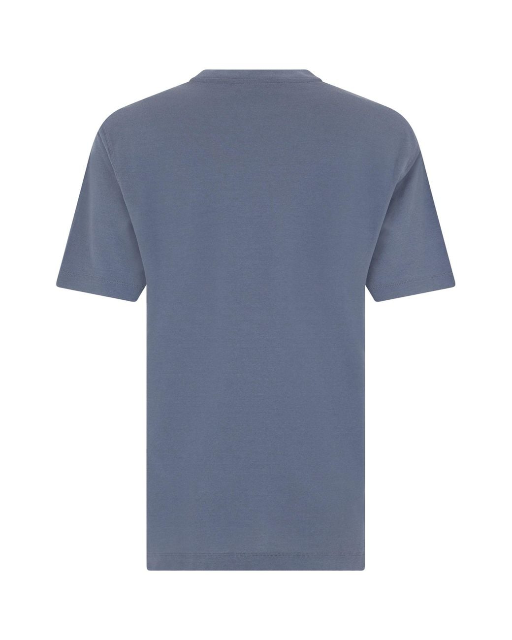 Slowear Blue Cotton T-Shirt With Short Sleeves for men