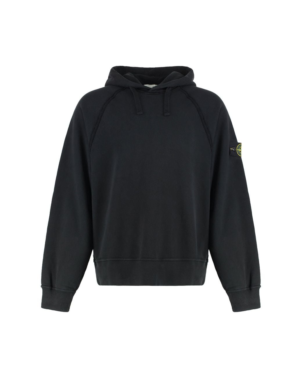 Stone Island Black Cotton Hoodie (Cotton Jumpers for men