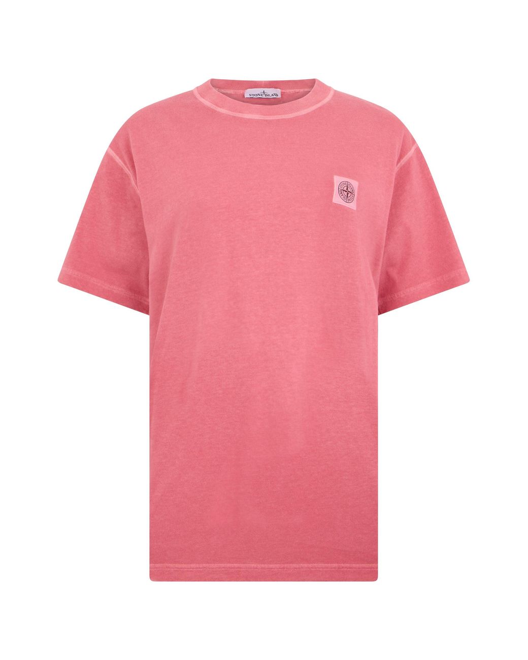 Stone Island Pink Short-Sleeve T-Shirt Cotton T-Shirts for men