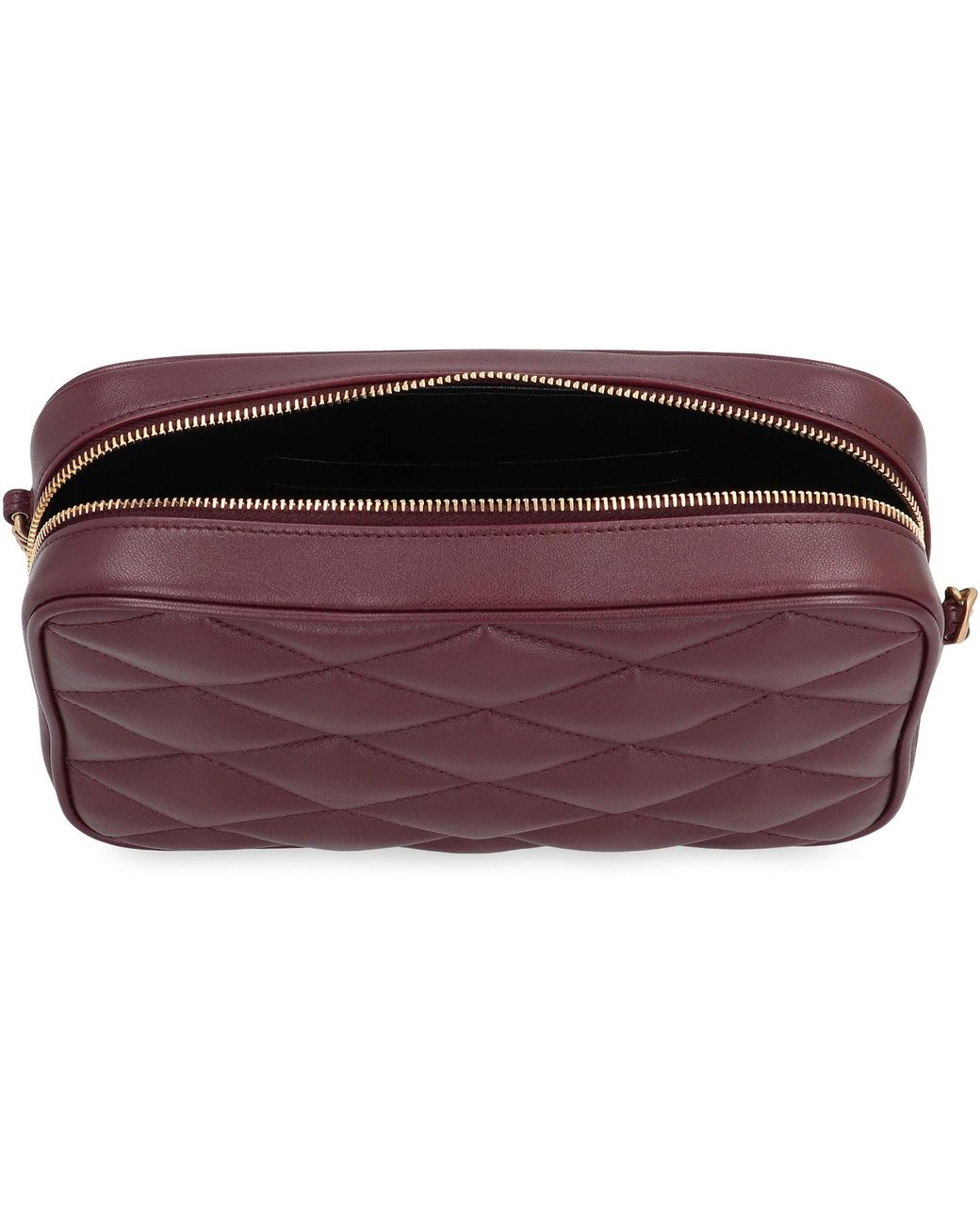 Saint Laurent Purple Leather Camera Bag