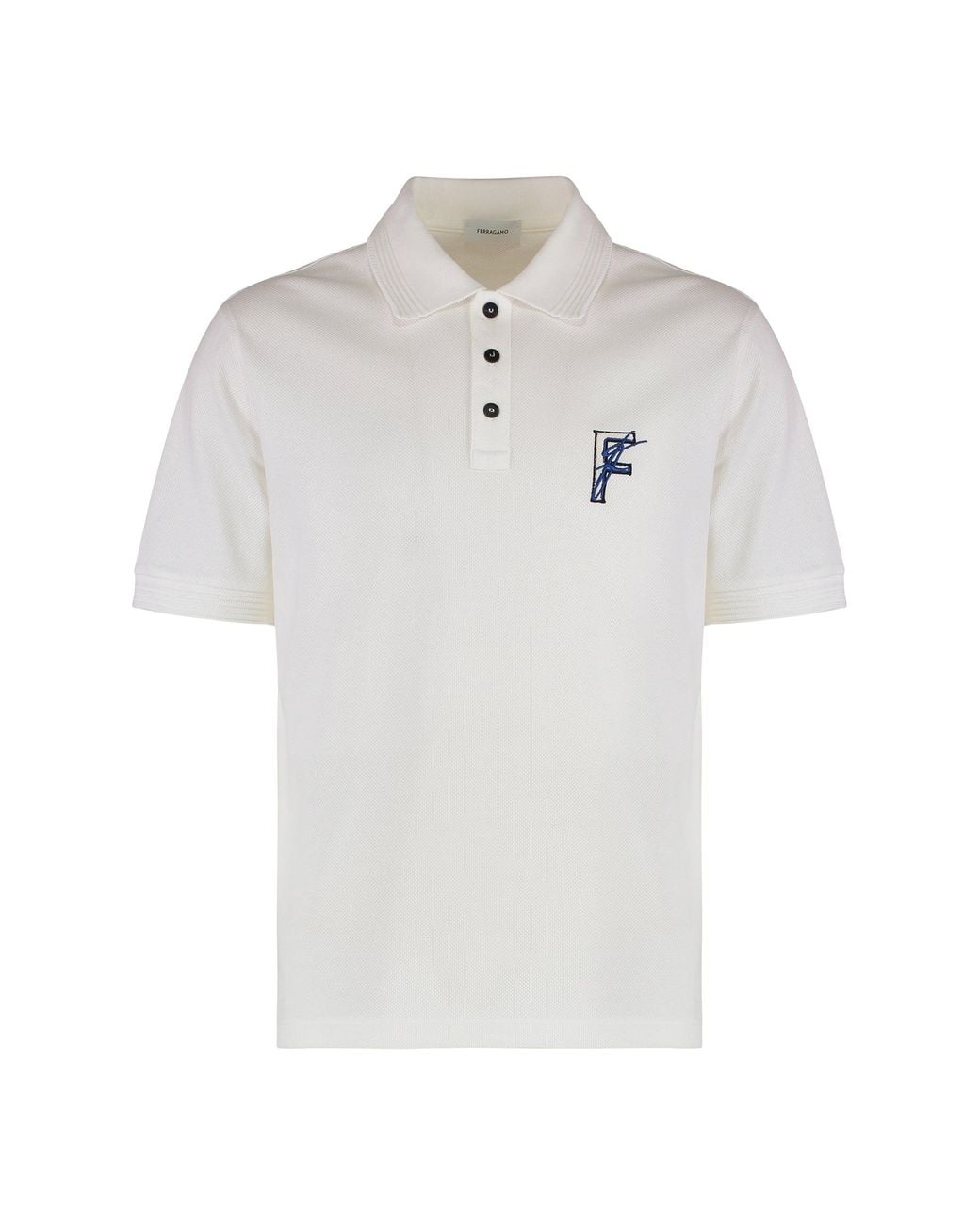 Ferragamo White Ferragamo T-Shirts And Polos for men