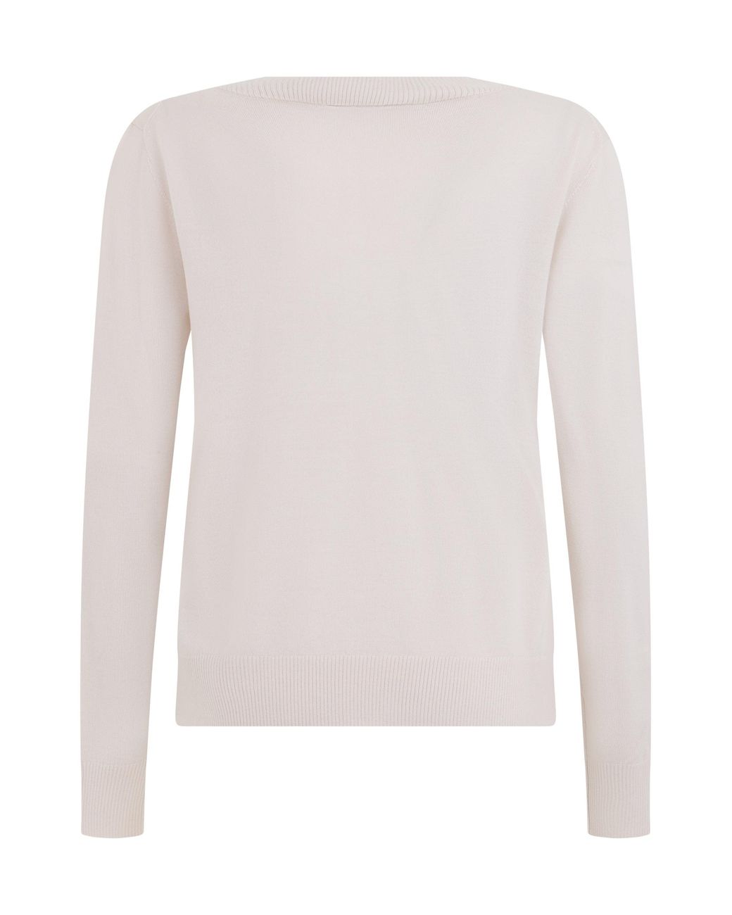 Weekend by Maxmara White V-Neck Wool And Silk Sweater