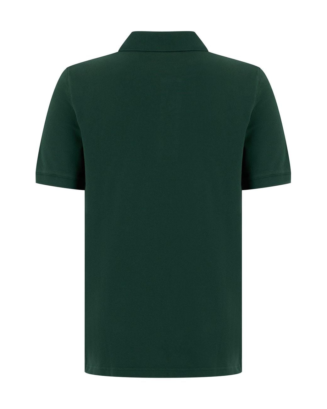 Maison Kitsuné Green Cotton Polo With Short Sleeves for men