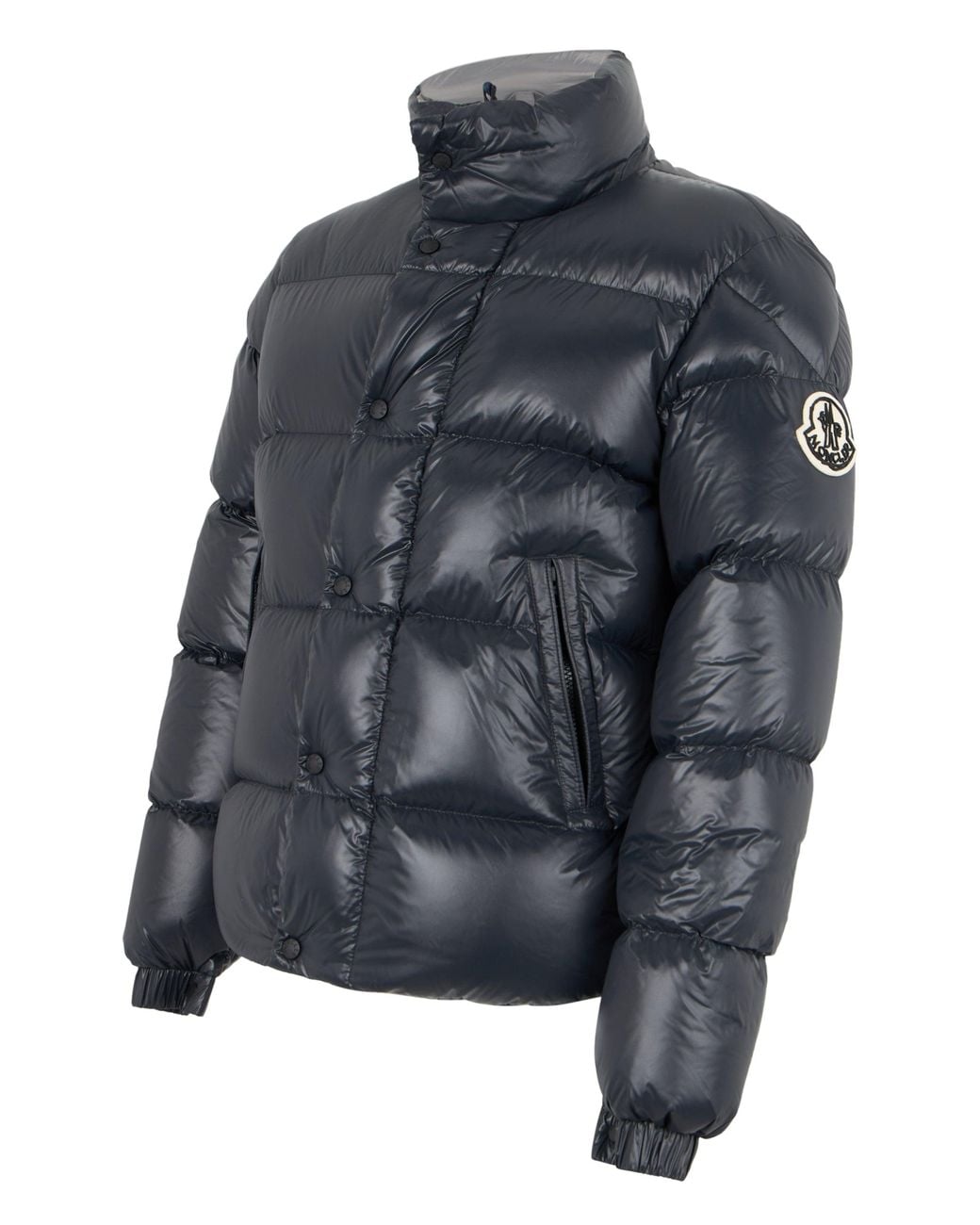 Moncler Gray Down Jacket With Logo for men