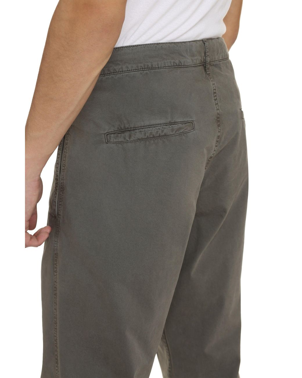 Aspesi Gray Cotton Trousers for men
