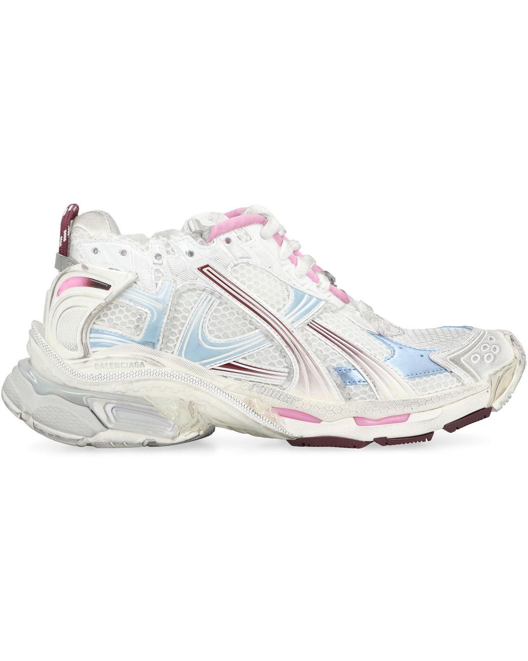 Balenciaga White Runner Gradient Low-Top Sneakers