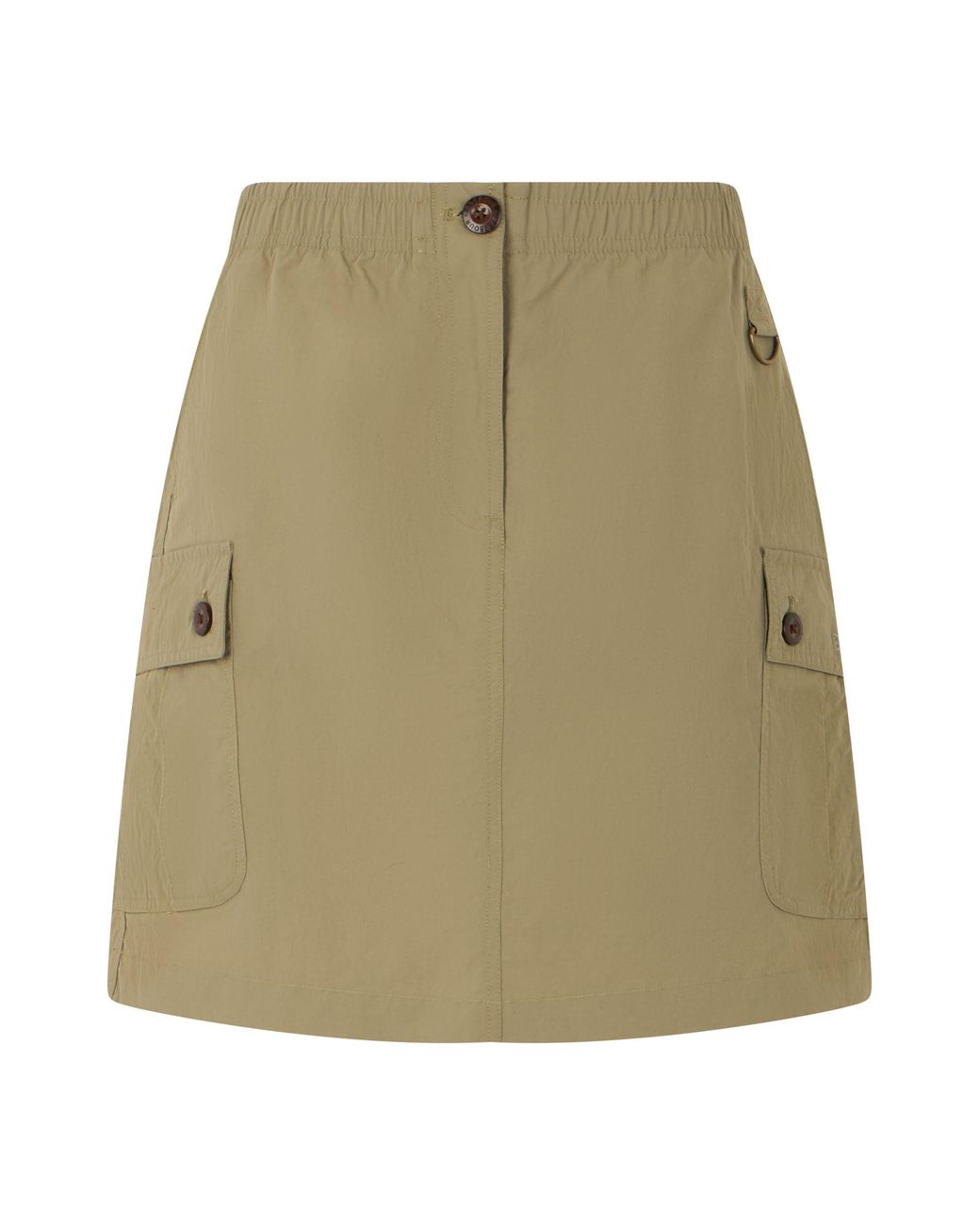 Barbour Natural Cargo Mini Skirt With Elastic Waistband