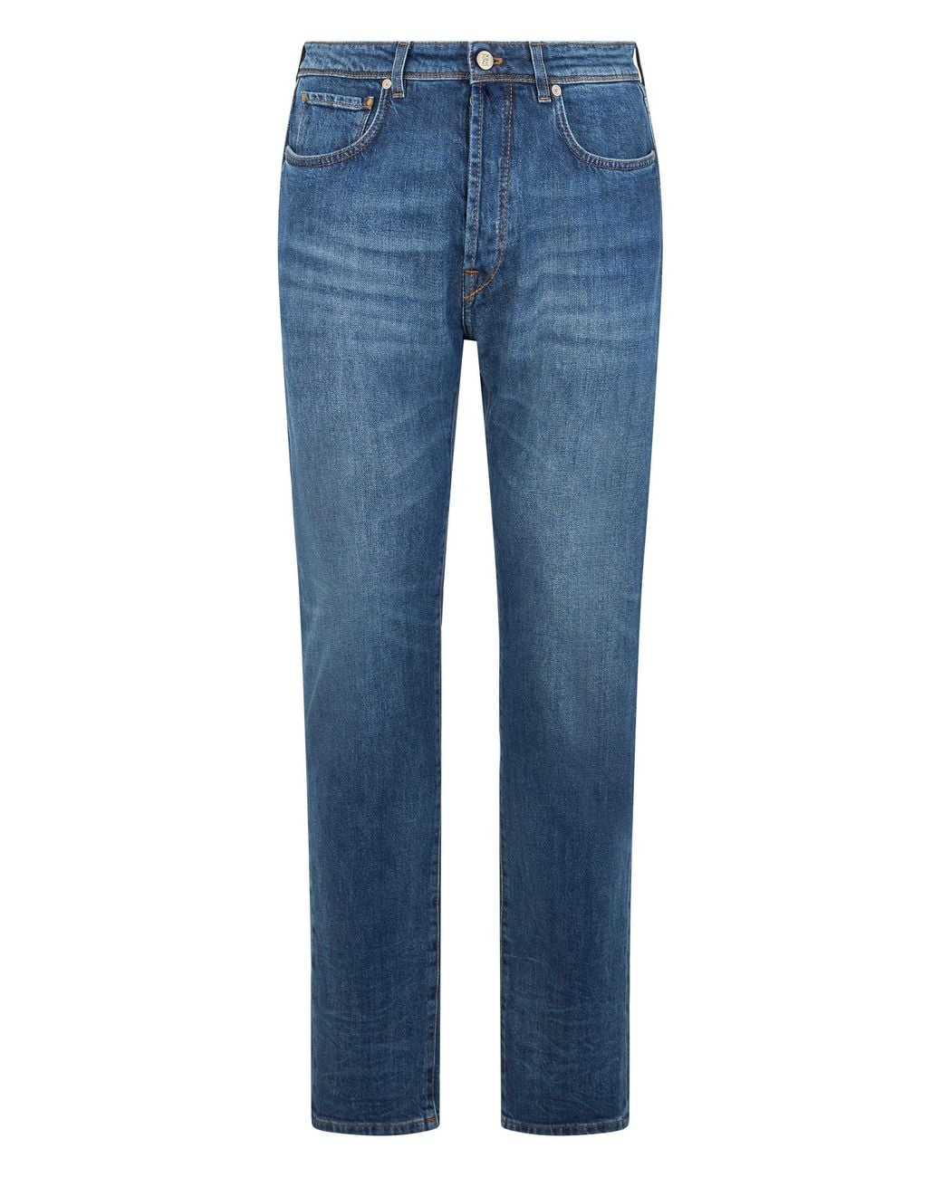 Slowear Blue Straight Jeans for men