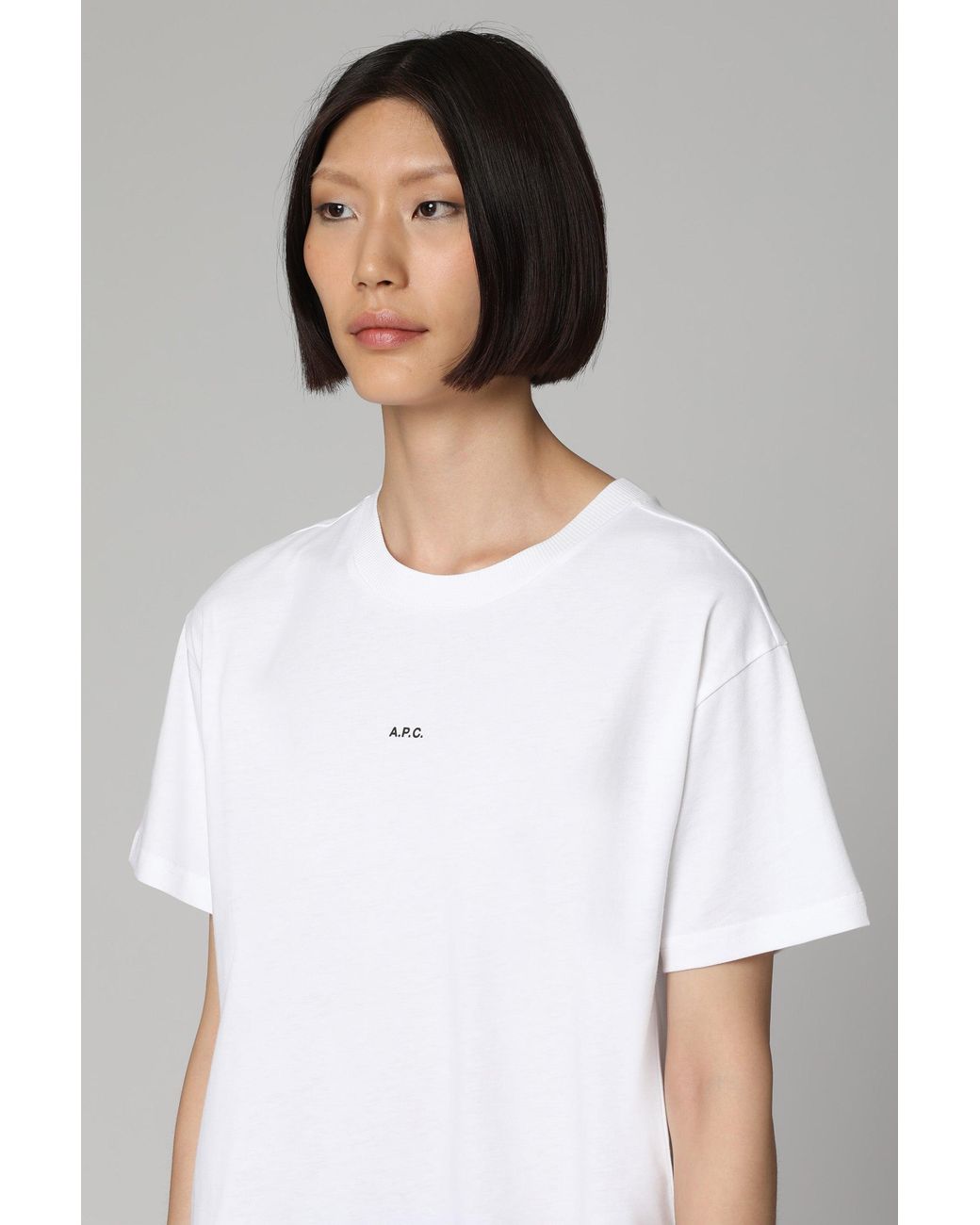 A.P.C. White Organic Cotton Crew-Neck T-Shirt T-Shirts & Jerseys