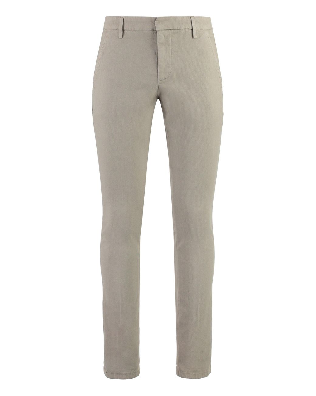 Dondup Gray Gaubert Cotton Chino Trousers for men