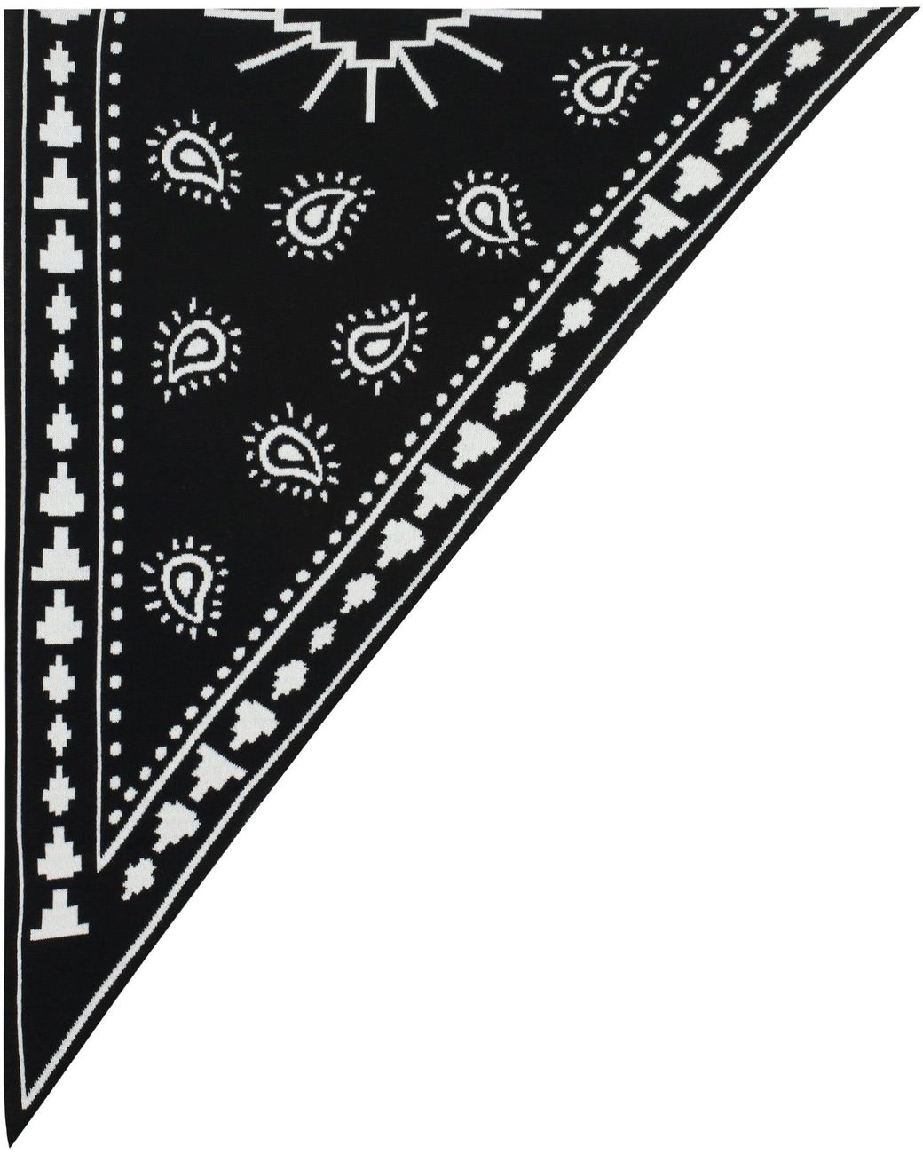 Marcelo Burlon Black Wool Blend Scarf for men