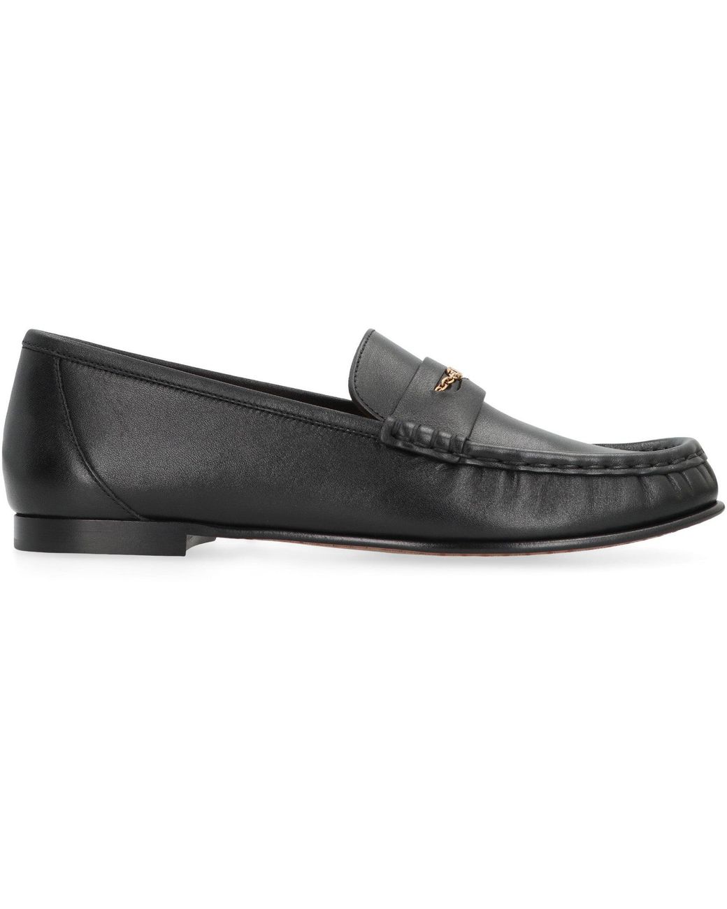 Chloé Black Leather Loafers