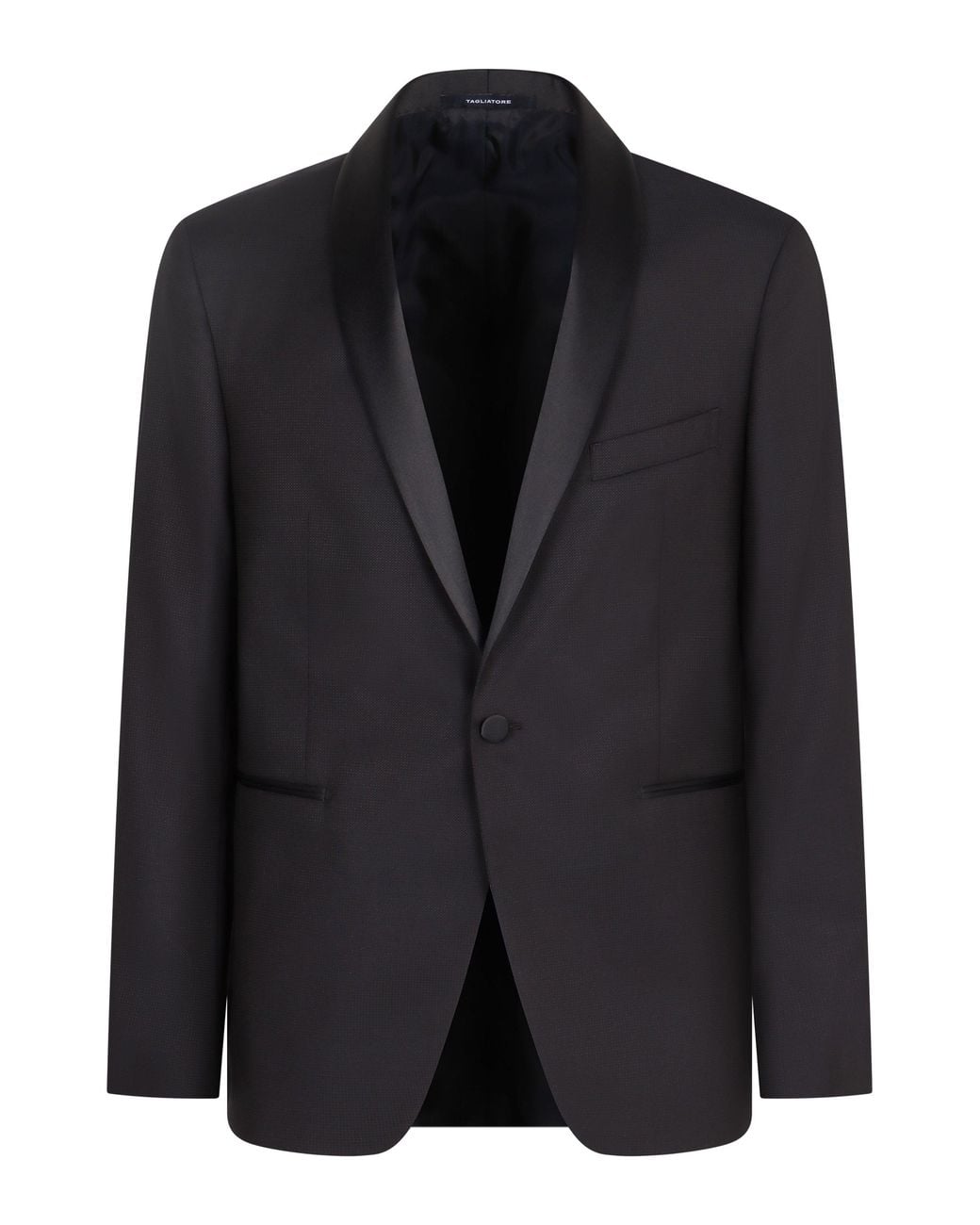 Tagliatore Black Wool Blend Two-Piece Suit for men