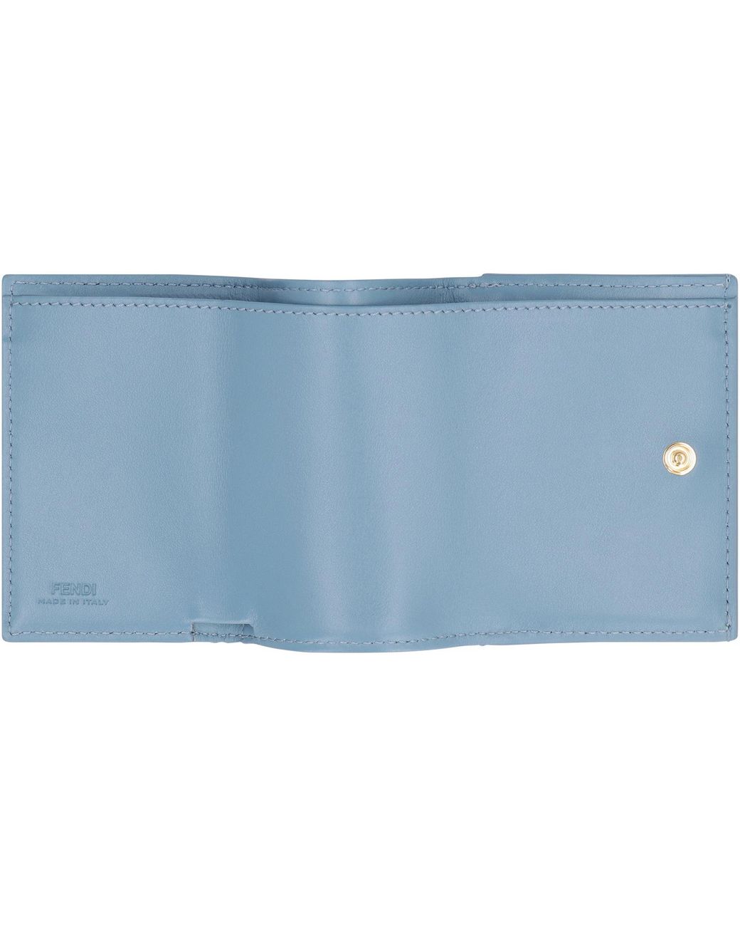 Fendi Blue Baguette Tri-Fold Wallet