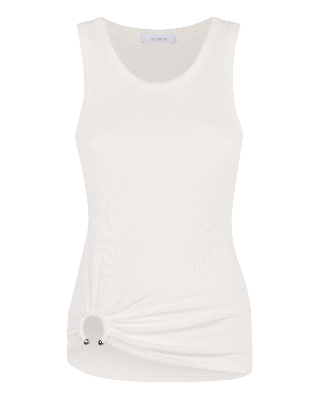 Rabanne White Cotton Tank Top