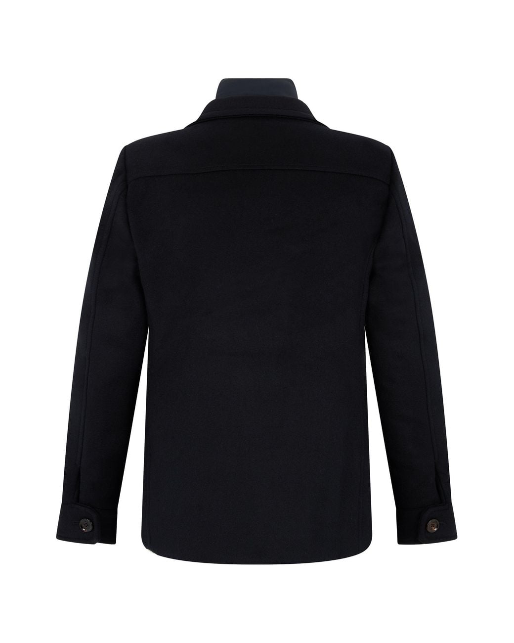 Moorer Blue Windbreaker With High Collar And Buttons for men