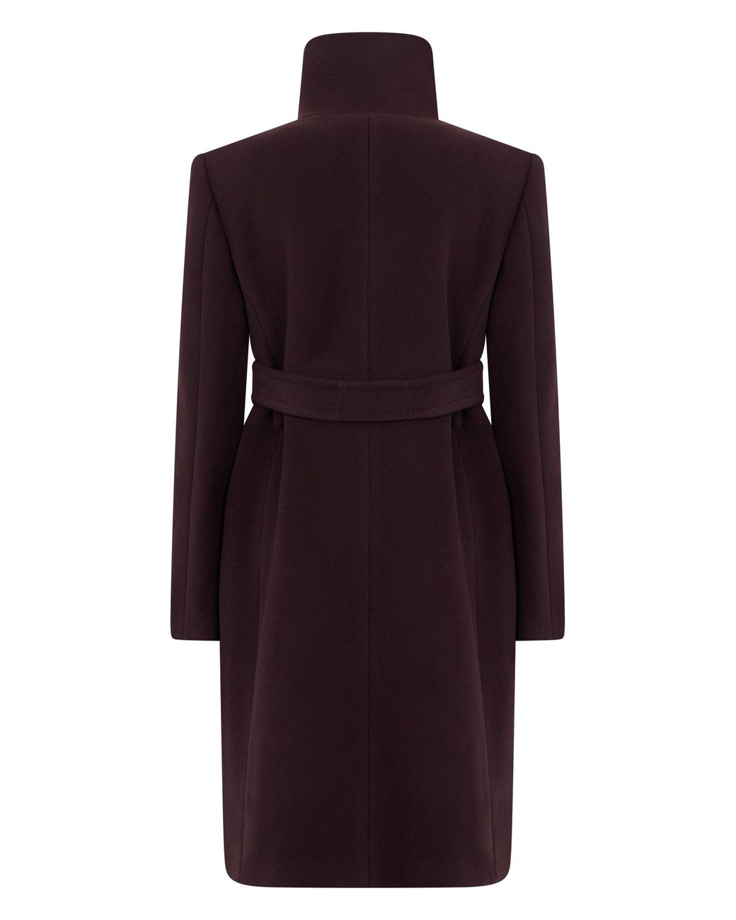 Pinko Purple Belted Wool Coat