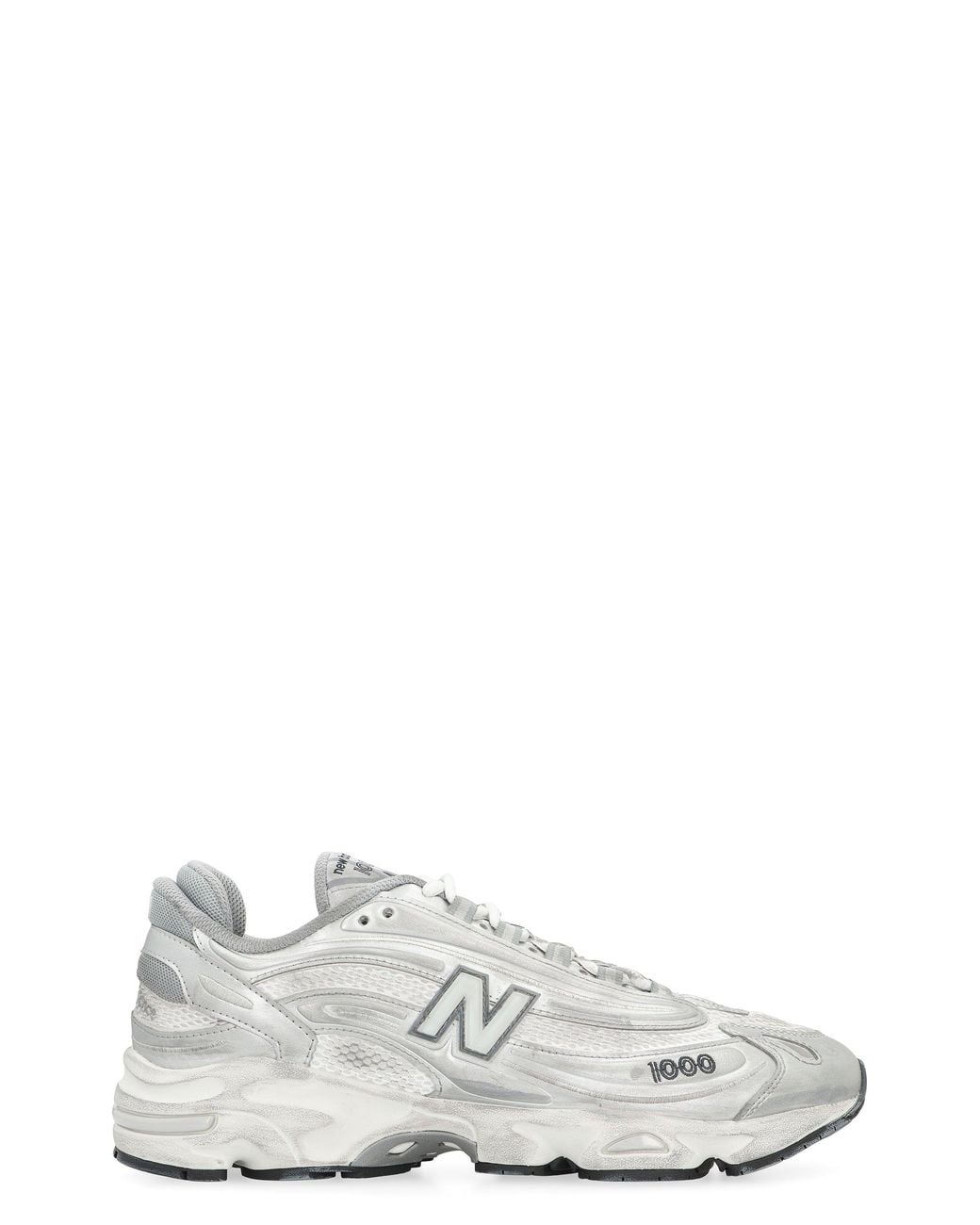 New Balance White Sneakers 1000 Leather Trainers for men