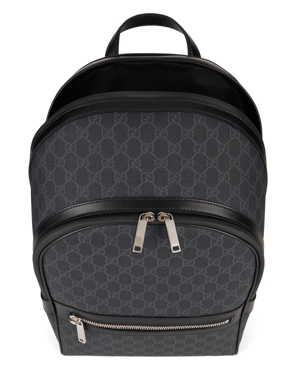 Gucci Black Medium Backpack Gg Supreme for men