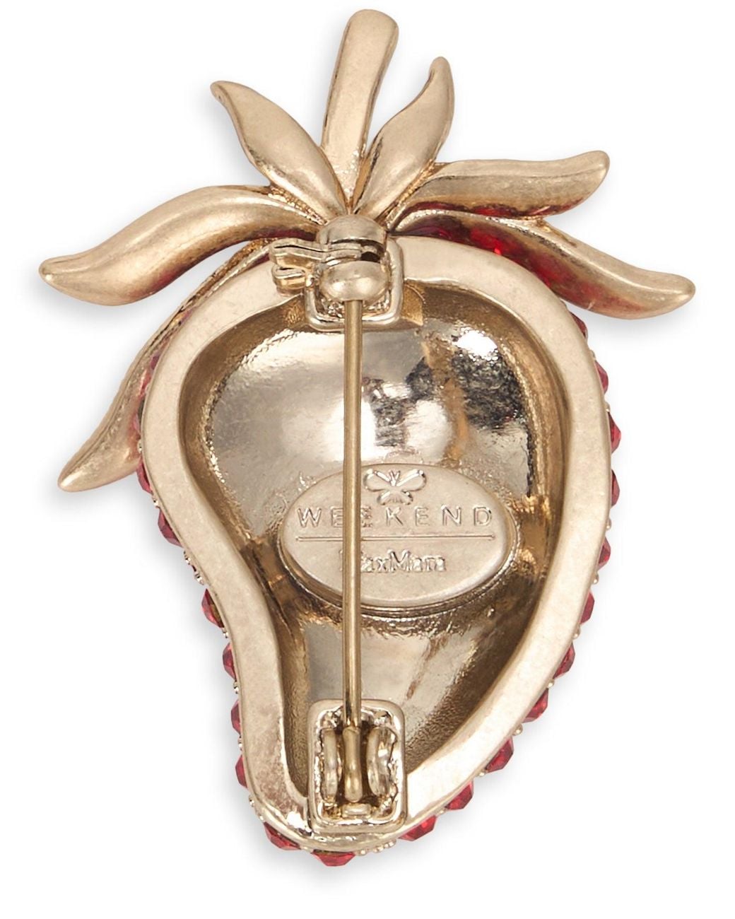 Weekend by Maxmara Red Brooch With Decorative Crystals