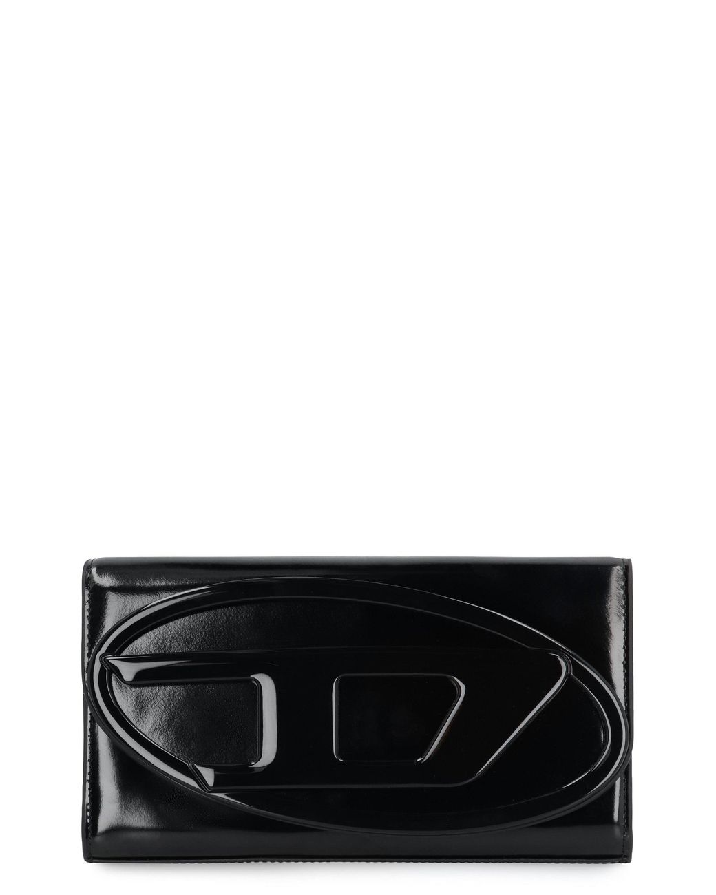 DIESEL Black 1Dr Leather Wallet On Chain