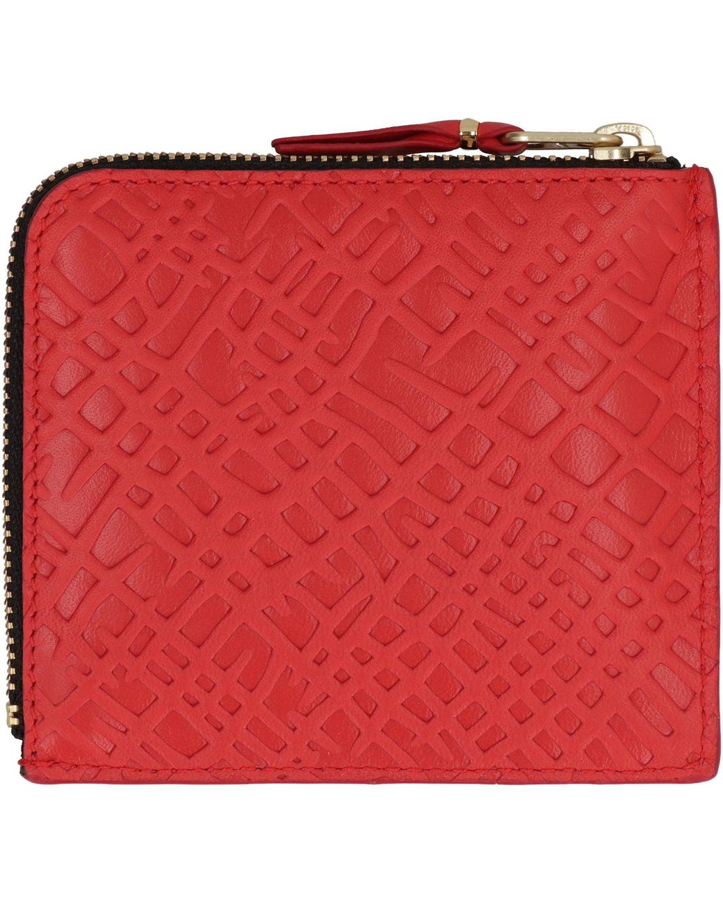Comme des Garçons Red Leather Zipped Coin Purse Cow Hide Wallets & Cardholders for men