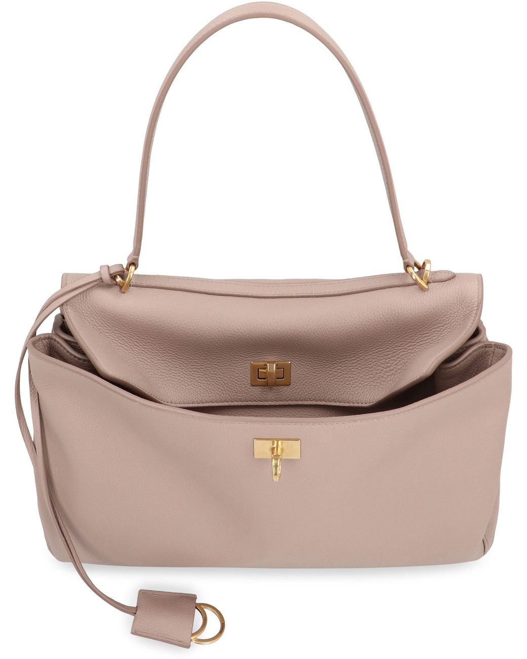Balenciaga Pink Rodeo Media Leather Bag