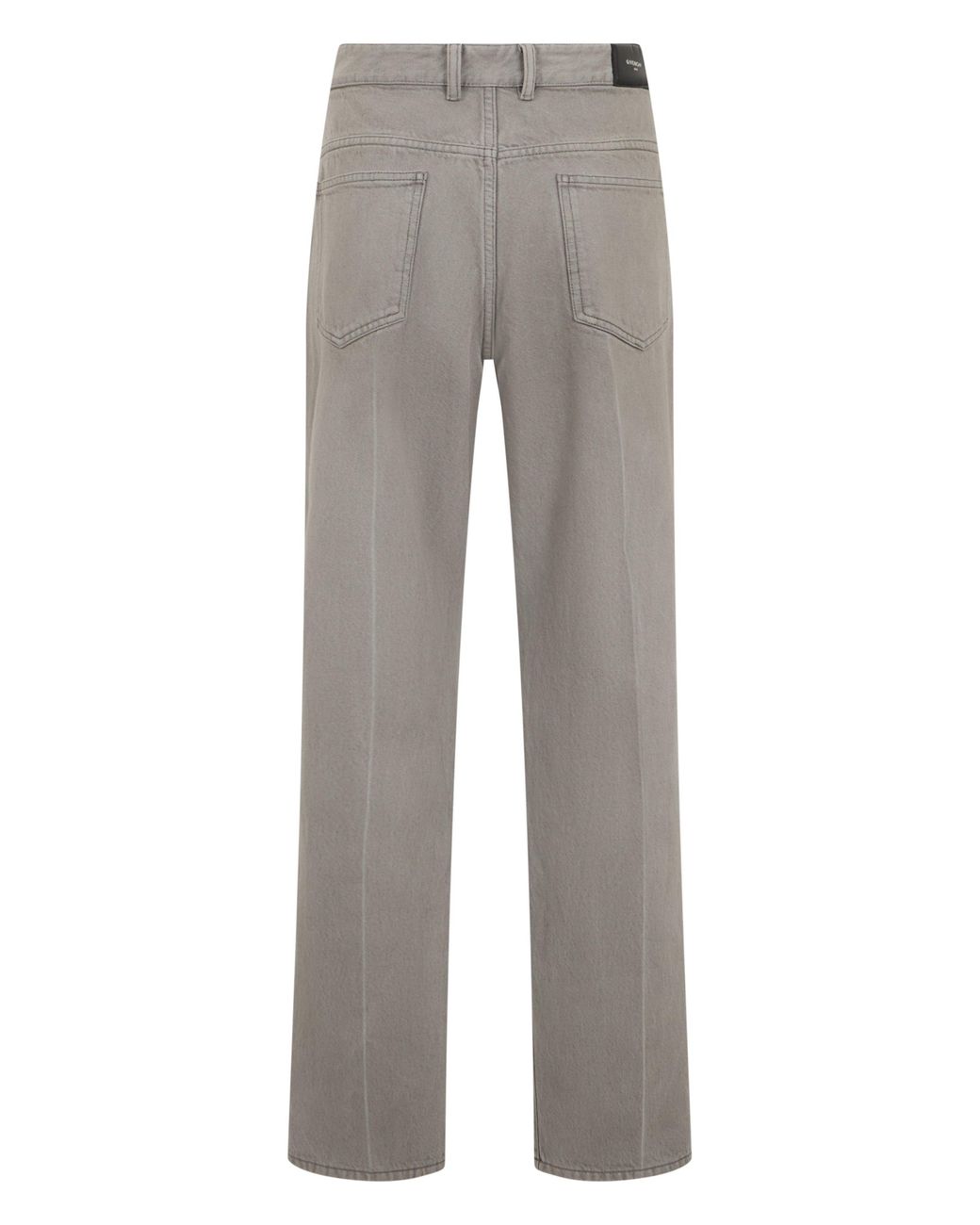 Balenciaga Gray Straight Wool Trousers With High Waist