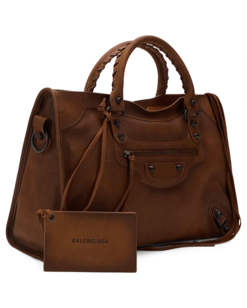 Balenciaga Brown Leather Handbag Le City M