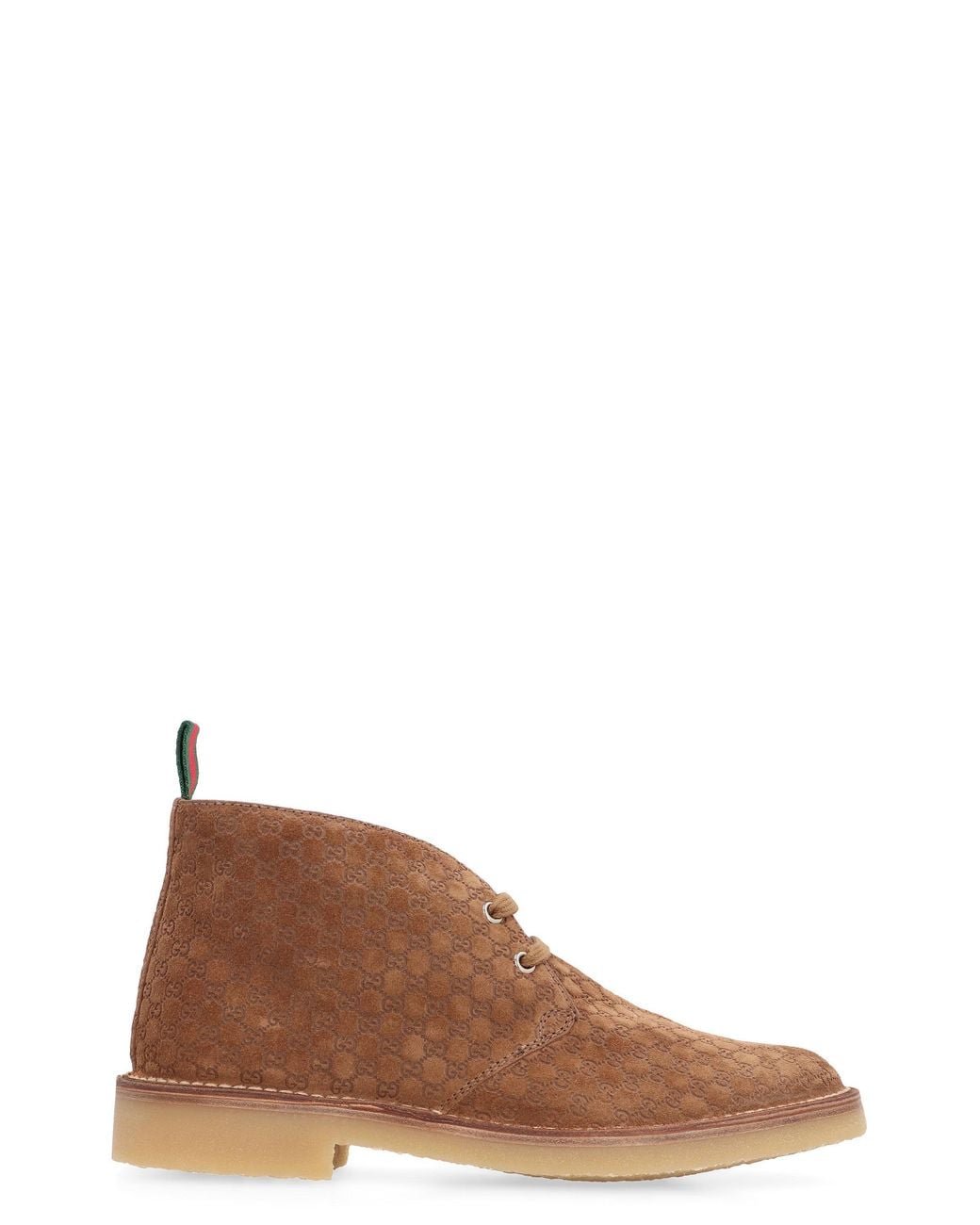 Gucci Brown Suede Ankle Boots for men