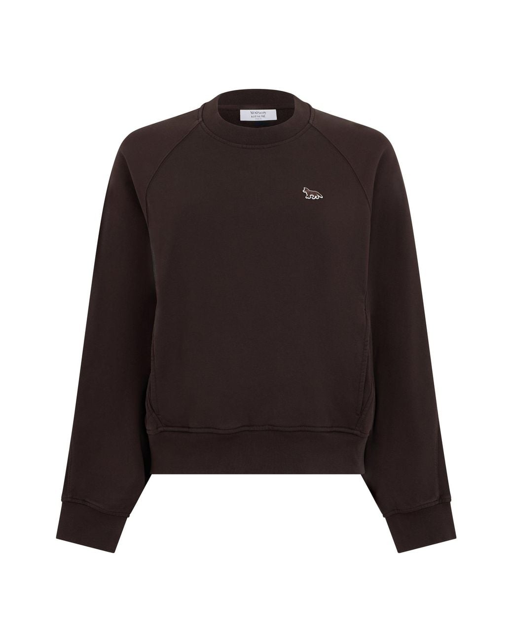Maison Kitsuné Black Maison Kitsuné Embroidered Logo Cotton Sweatshirt