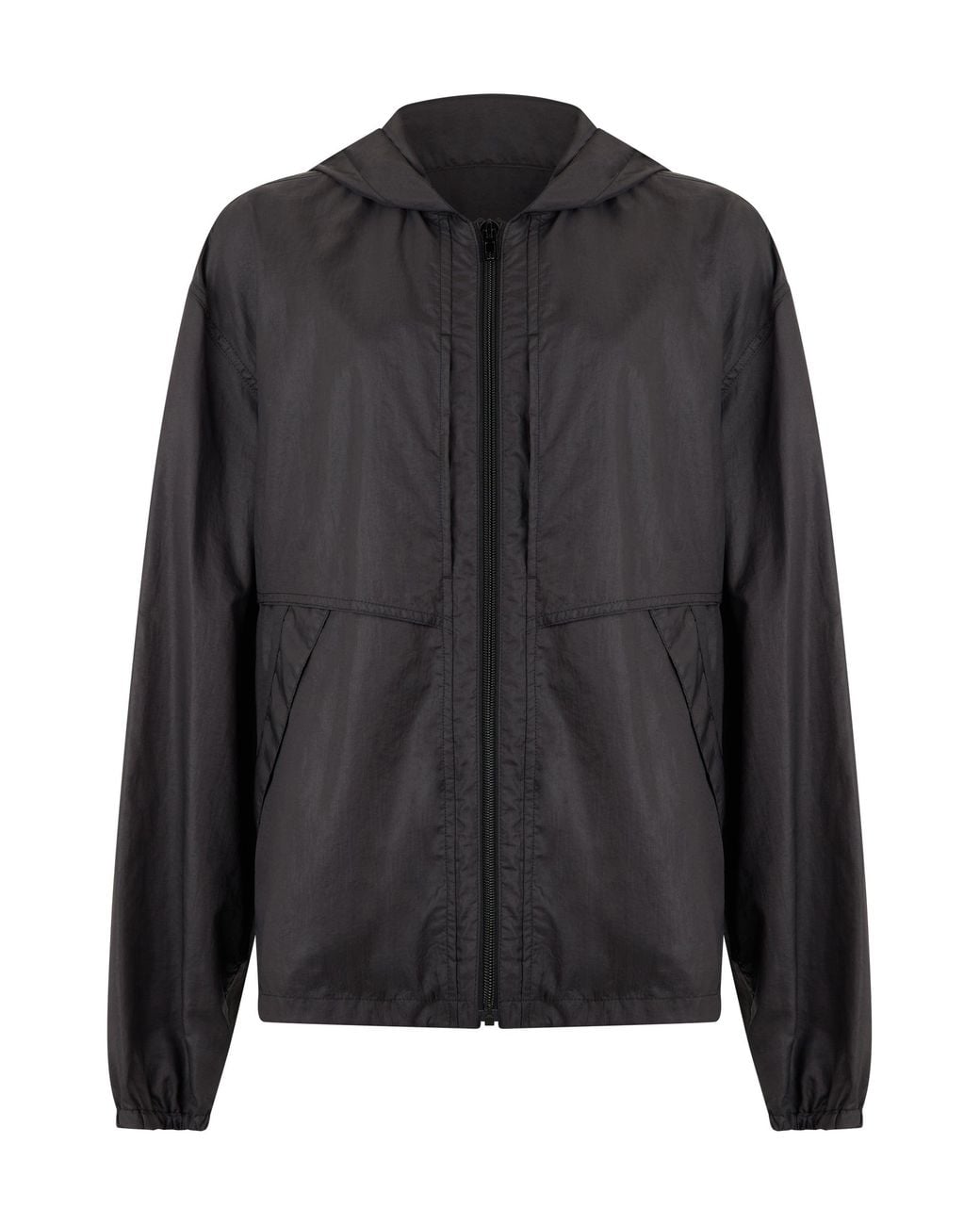 Lemaire Black Windbreaker With Hood for men