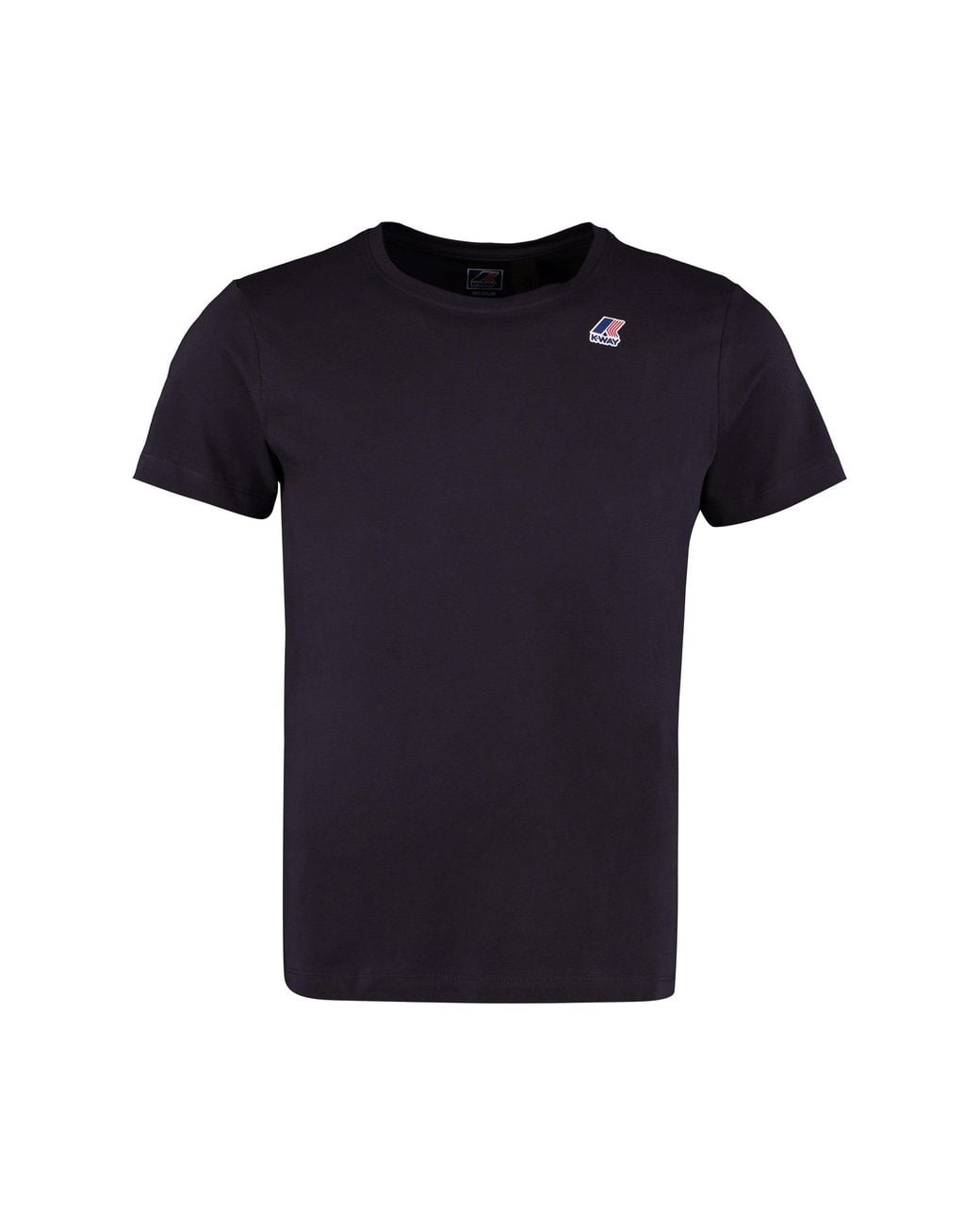 K-Way Black Logo Print Cotton T-Shirt for men