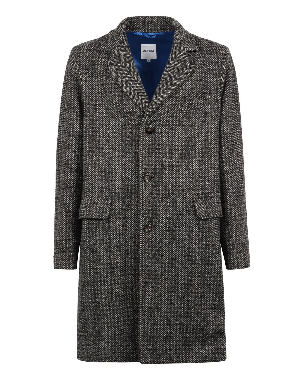 Aspesi Gray Wool Blend Coat for men