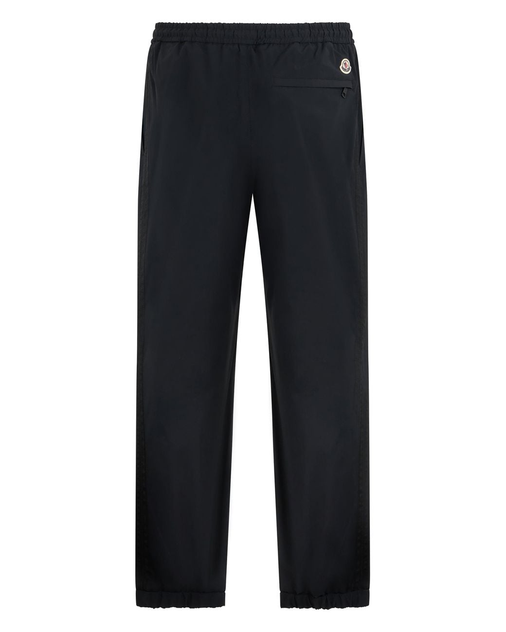 Moncler Blue Straight-Cut Trousers Elastomultiester for men