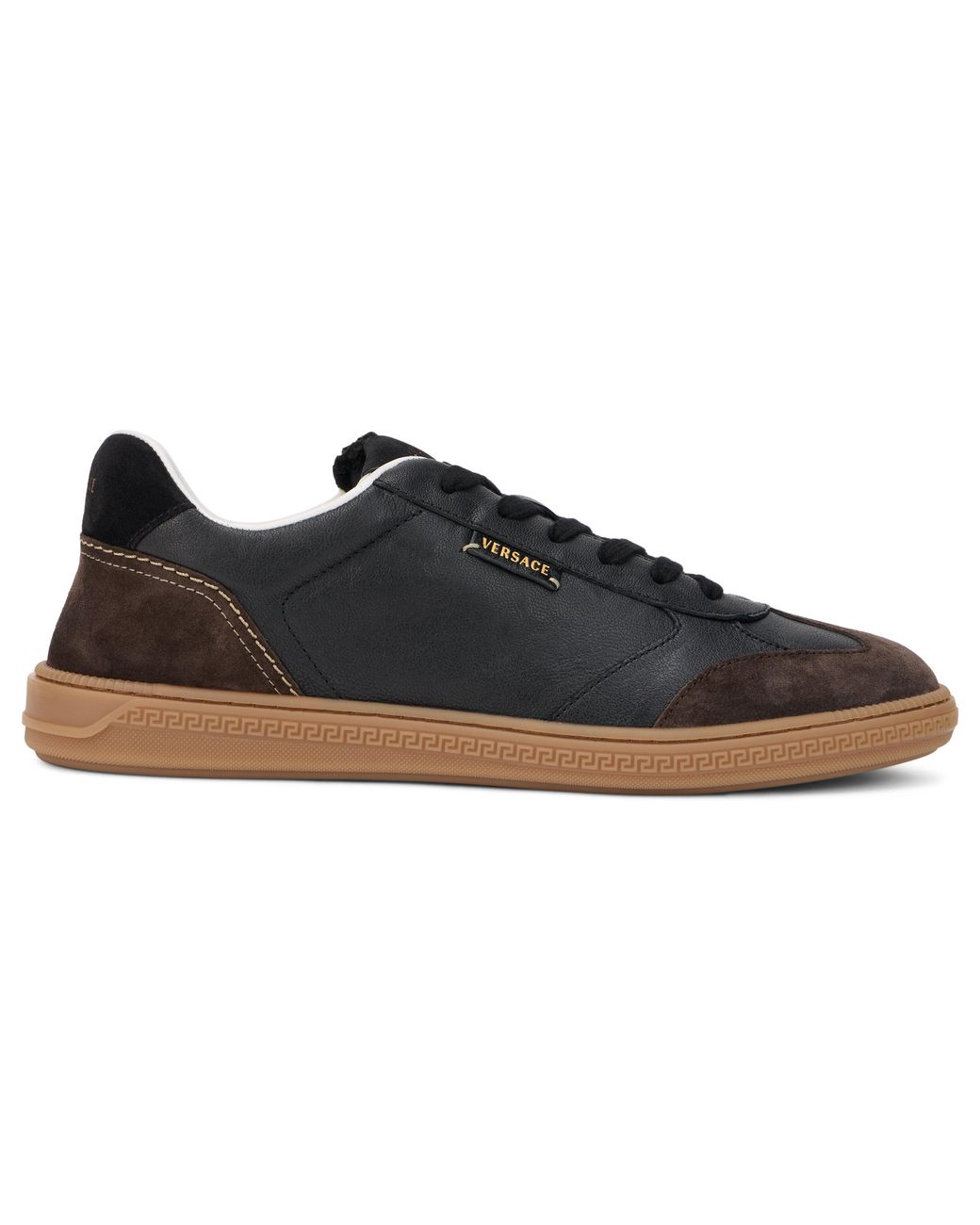 Versace Black Leather Sneakers for men