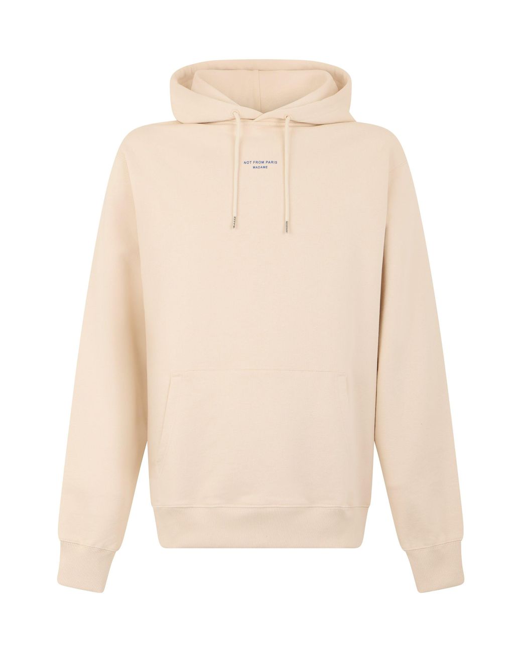 Drole de Monsieur White Cotton Sweatshirt With Hood for men