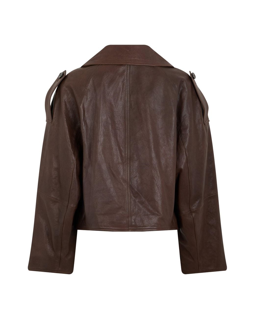 Weekend by Maxmara Brown Leather Jacket Lambskin; Lining Polyester